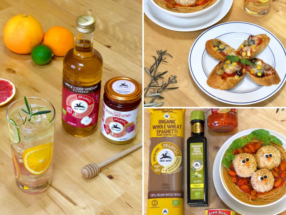 AI-Powered Organic Three-Course Meal From Alce Nero™ using Organic Extra Virgin Olive Oil
