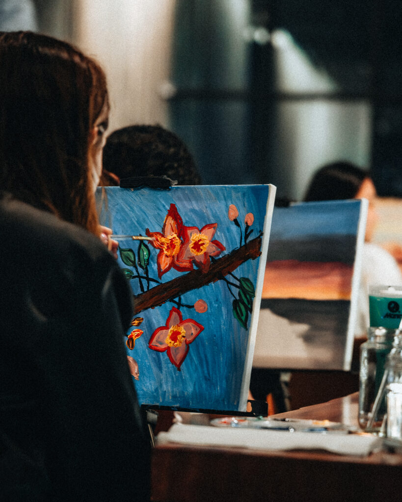 Paint & Sip activity at ON23 Sky Bar in Hyatt Cetric