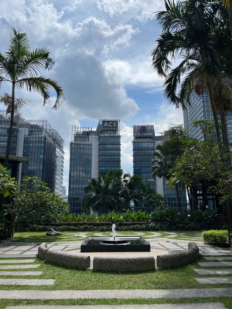 the view of the city skyline at bookxcess