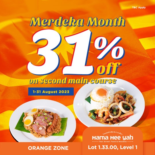 Enjoy 31% for 2nd main course @ MAMA Mee Yah