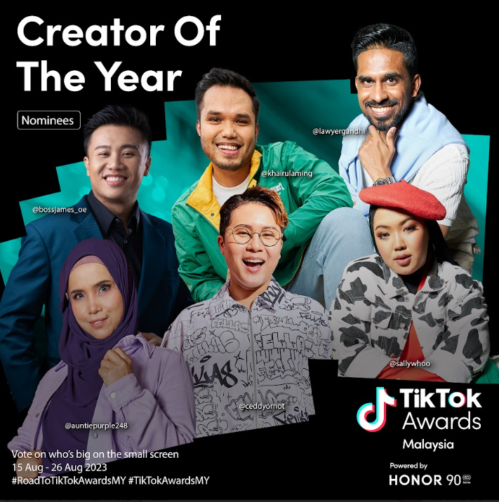 Standing Up With Other Famous TikTokers For Tiktok Creator of the year