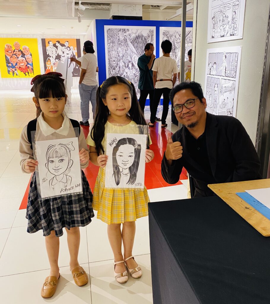 Caricatures by local talents @ 'Seiring Sejalan' Cartoon Exhibition