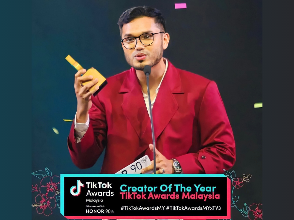 Khairul Aming Announced As The Tiktok Creator Of The Year 2023