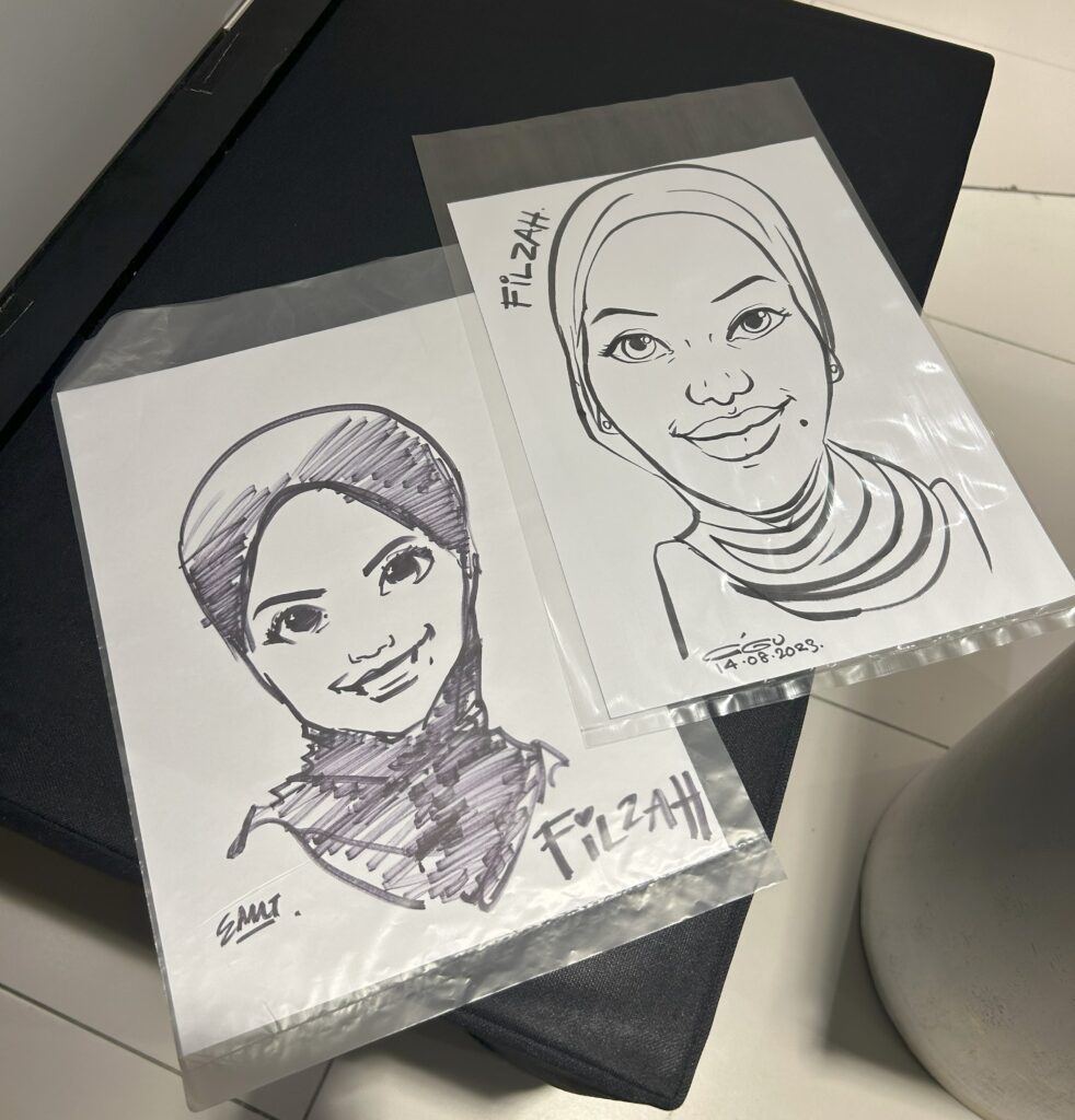 Caricatures by local talents @ 'Seiring Sejalan' Cartoon Exhibition