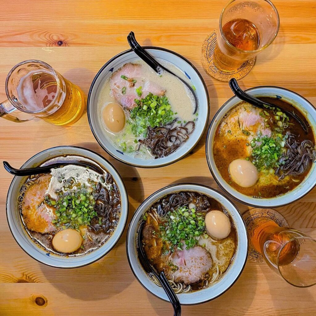 Various types of ramen to choose from