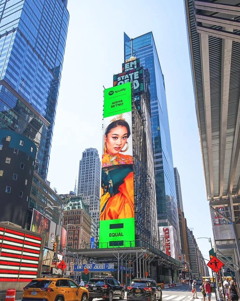 Aisha Retno billboard in NYC