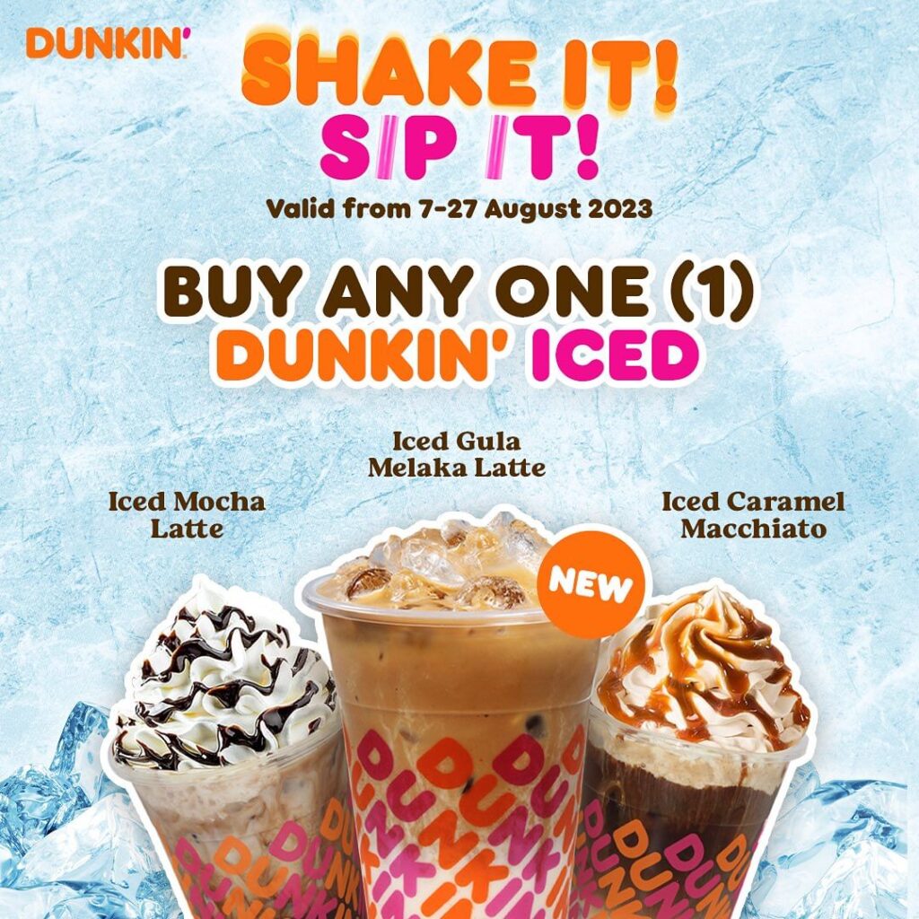 Dunkin' Donut shake it sip it promotion