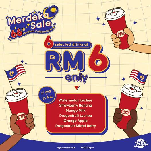 JUICY RM6 for selected beverages