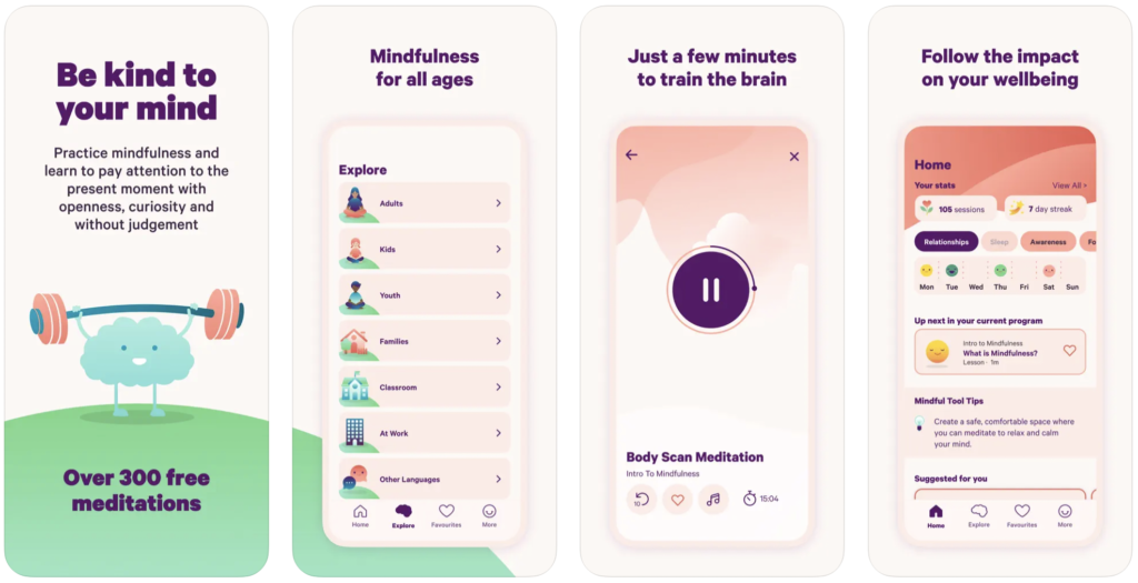 Meditation app for daily use