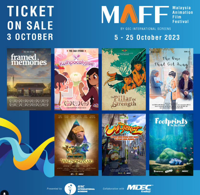 Malaysia Animation Film Festival (MAFF) screenings from October 5 to October 25, 2023