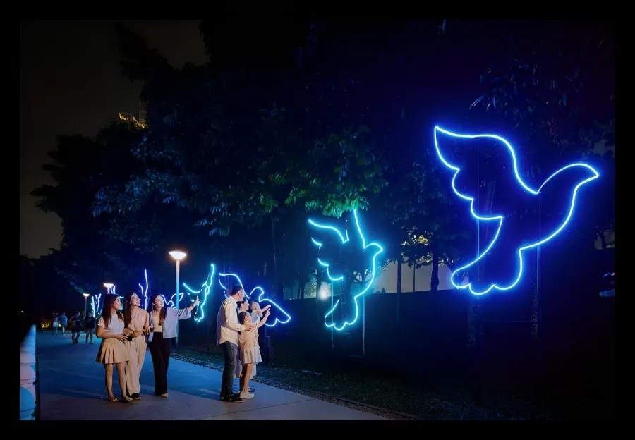 Luminous Birds At Desa ParkCity Light Festival