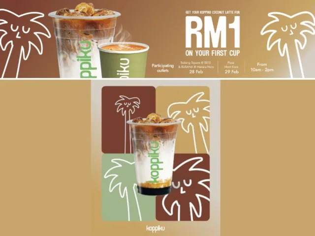 Koppiku New Coconut Latte For Just RM1!