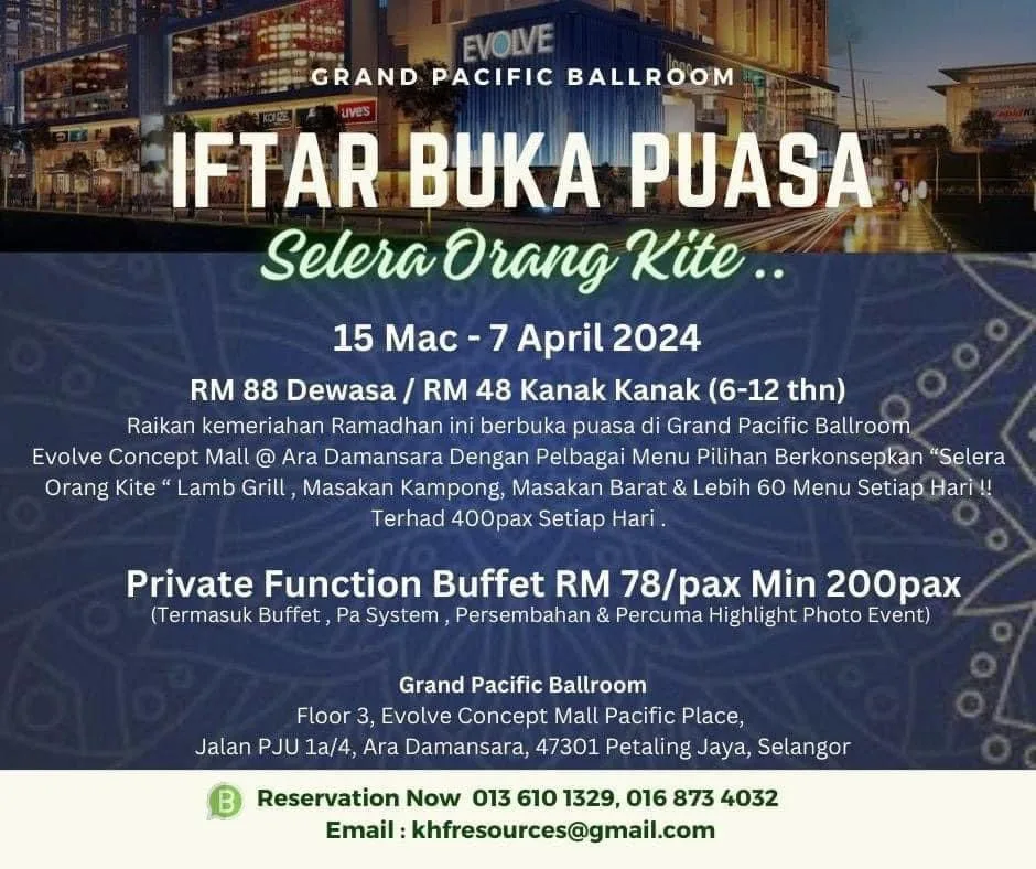 2024 Ramadan Buffet In Selangor - Grand Pacific Ballroom