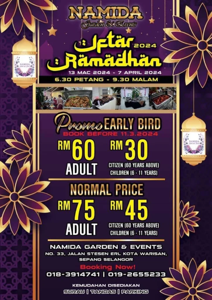 2024 Ramadan Buffet In Selangor - Namida Garden & Events