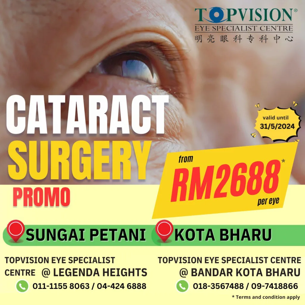 Cataract Surgery Special Promo For Kedah & Kelantan Residents - English poster