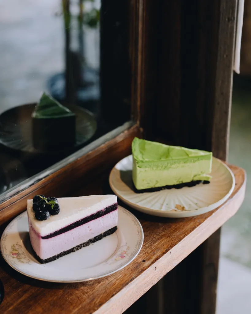 Blueberry cheese and Matcha cheese