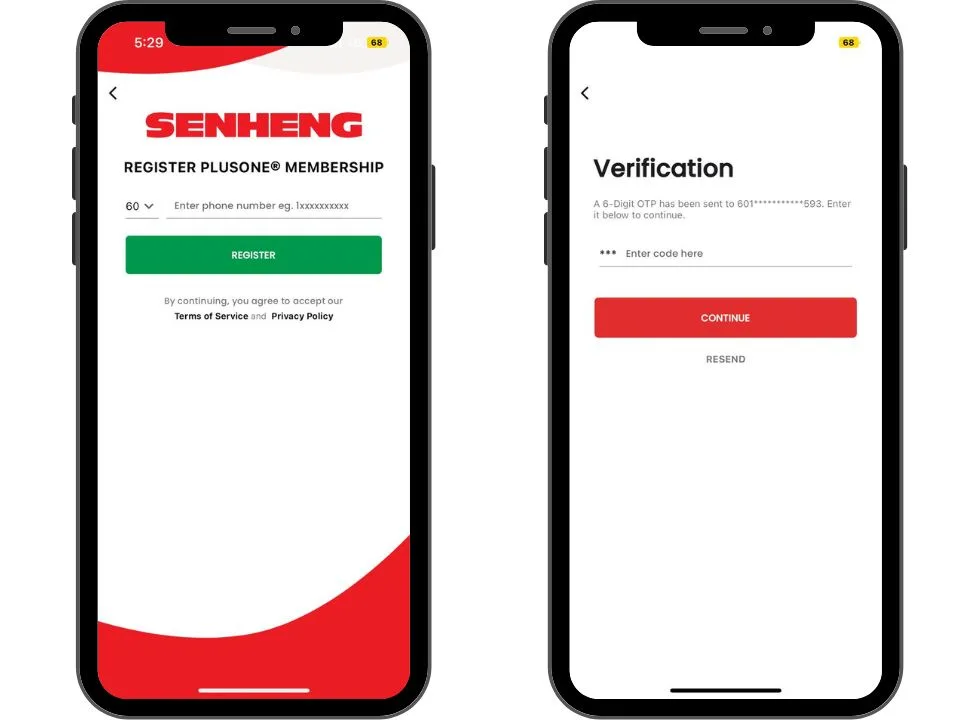 Senheng App Registration