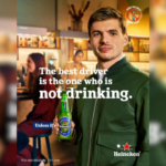advertisement poster for Player 0.0 by Heineken featuring Max Verstappen