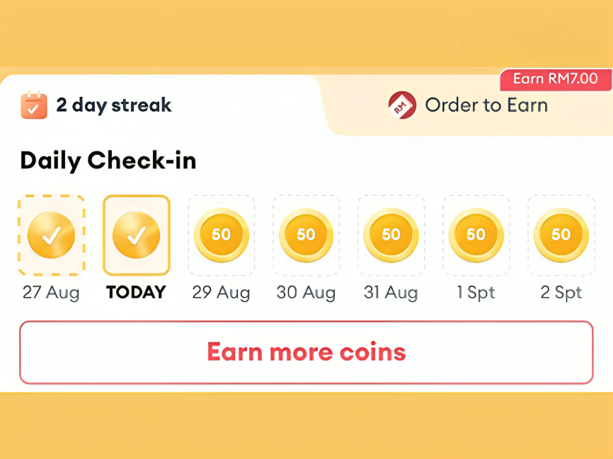 lazada 9.9 giving lazcoins for daily check-in