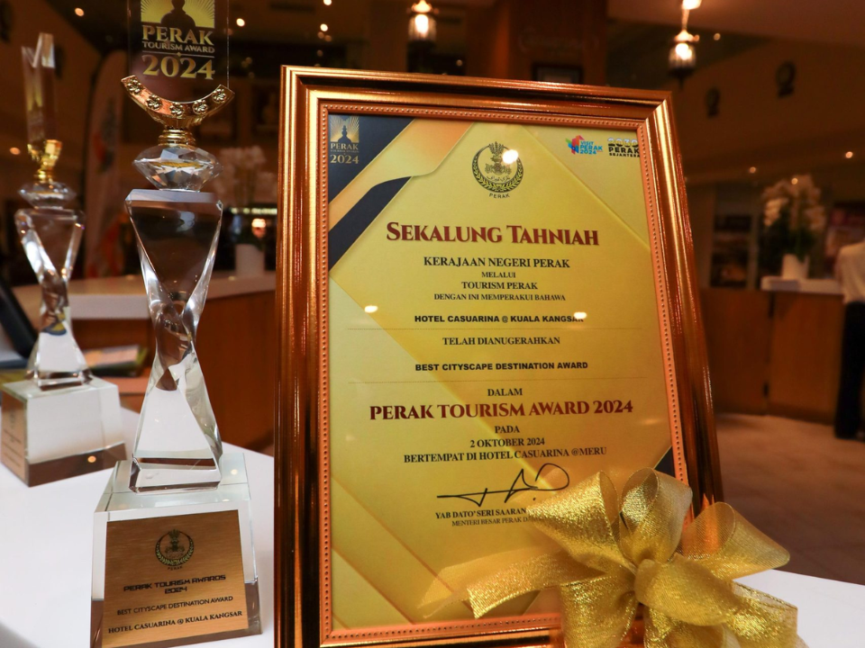 casuarina hotel chain awards at perak tourism award 2024