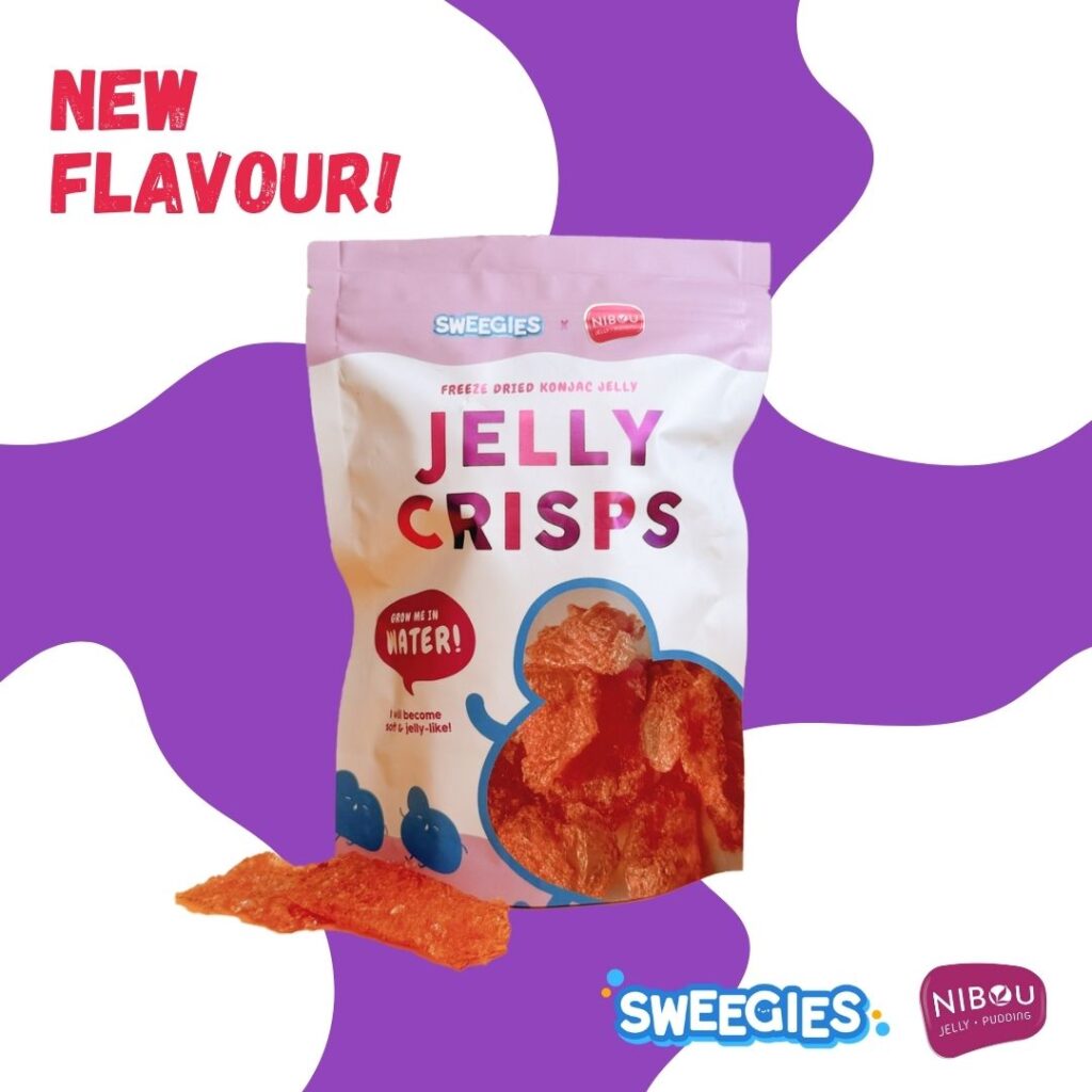 world's first ever jelly crisps by nibou and sweegies