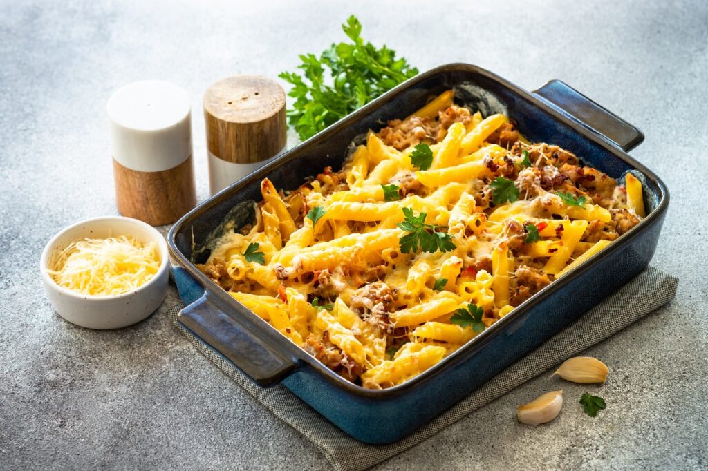 Sardine Tomato Pasta Bake