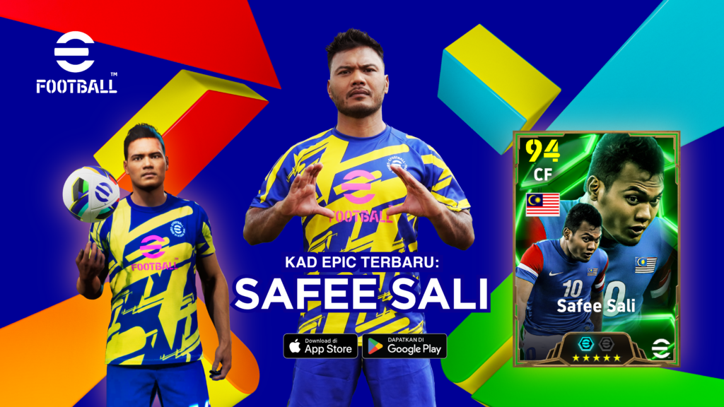 EPIC-status card for Malaysian football icon Safee Sali in the Harimau Malaya Stars series eFootball™