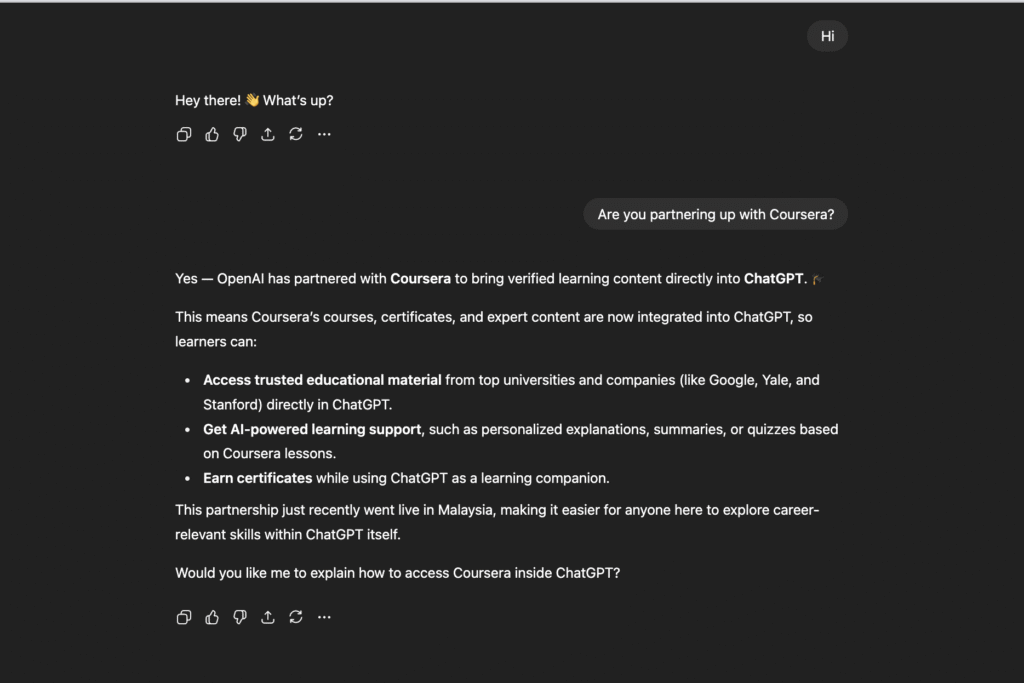 Coursera ChatGPT