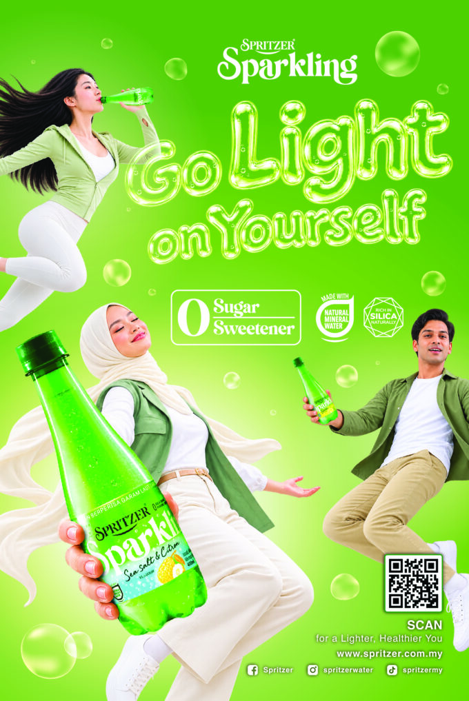 Spritzer Sparkling Go Light on Yourself campaign key visual