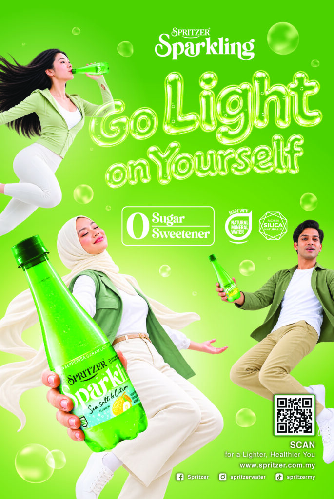 Spritzer Sparkling Go Light on Yourself campaign key visual