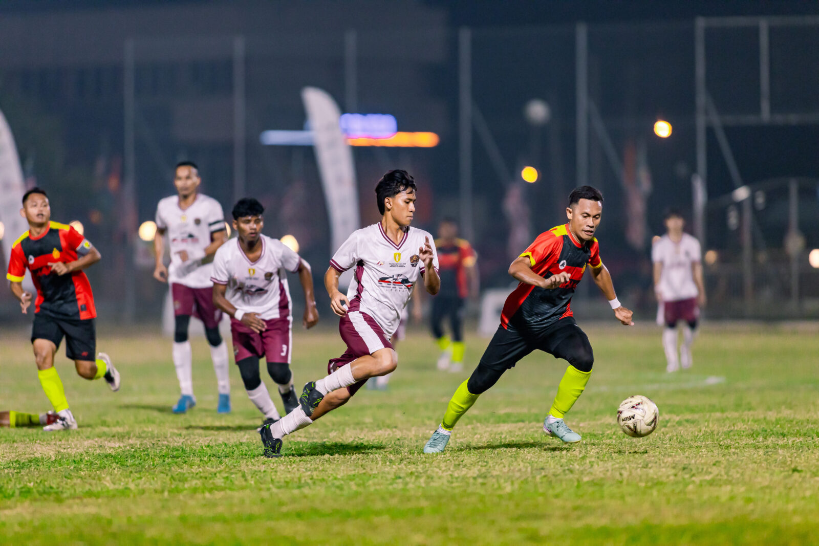 Players compete for the ball during a Piala Cahya Mata 2026 state-level match