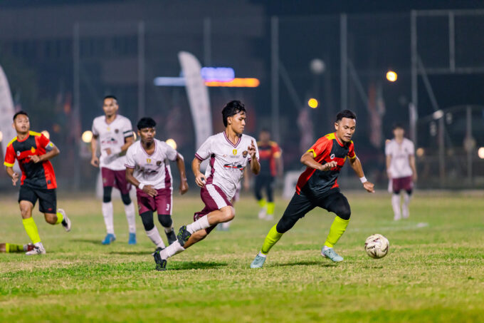 Players compete for the ball during a Piala Cahya Mata 2026 state-level match