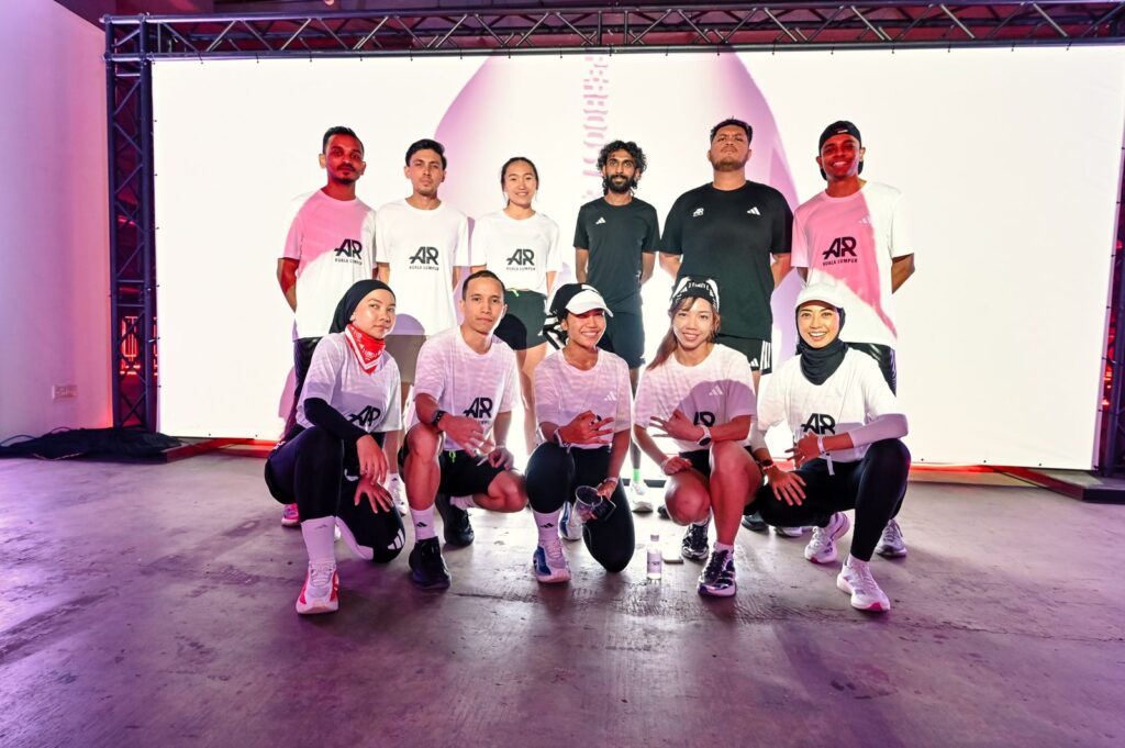 adidas Runners Kuala Lumpur team posing at adidas Hyperrelay