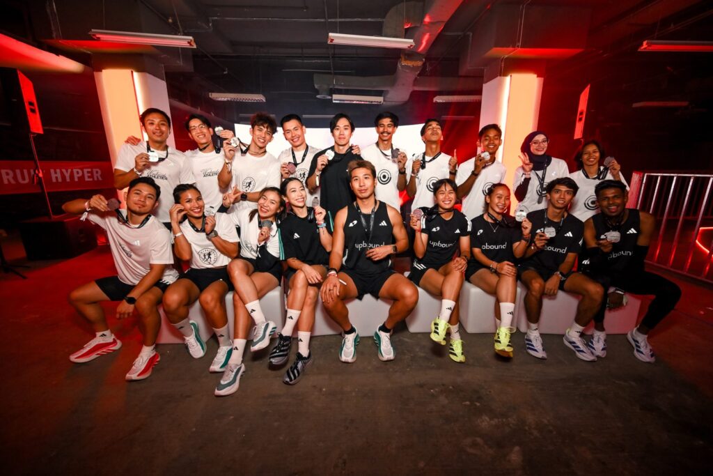 adidas Hyperrelay runners from Upbound, adidas Hybrid Squad and Weekends Athletics celebrating with medals at LahLahLand