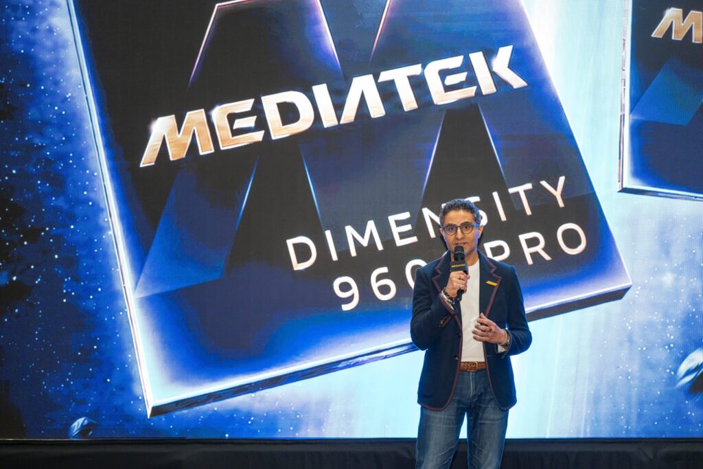 Anuj Sidharth presenting the MediaTek Dimensity 9600 Pro at The Next Leap
