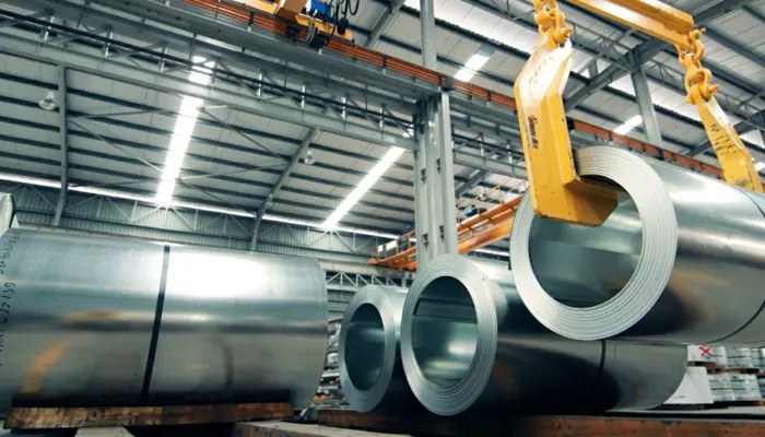 Asteel Group steel coils in a manufacturing facility