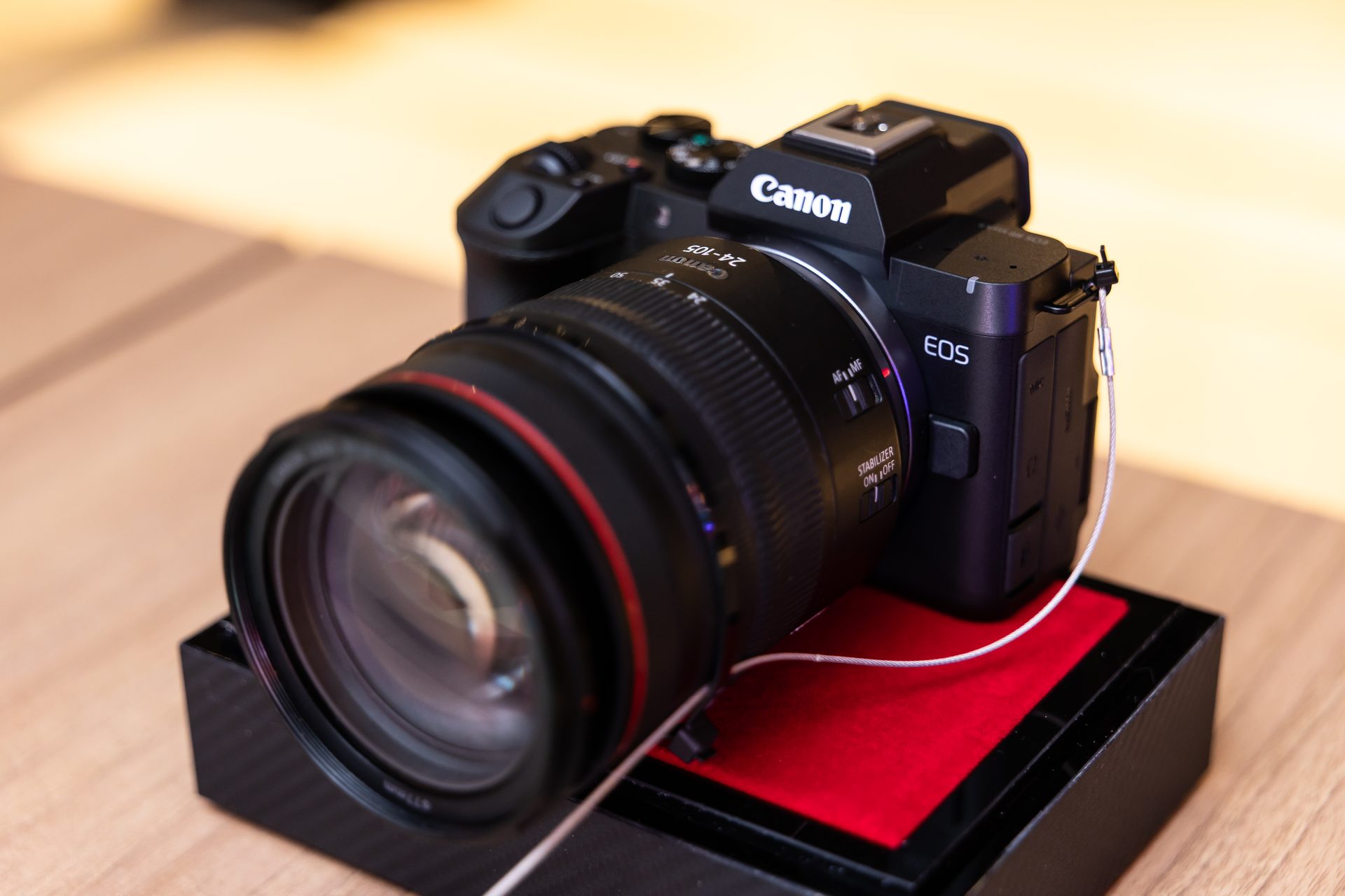 Canon EOS R8 Mark II camera on display at the EOS R8 Mark II Experience Tour