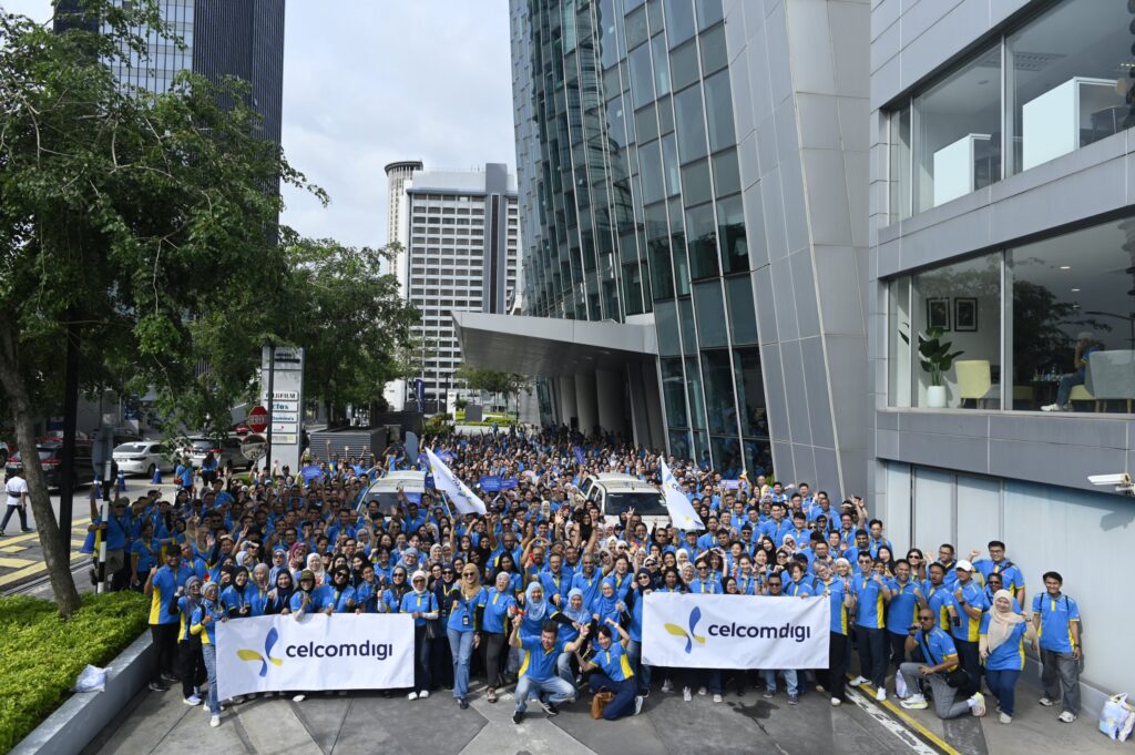 CelcomDigi Customer Day 2026 employees gathered at Menara CelcomDigi