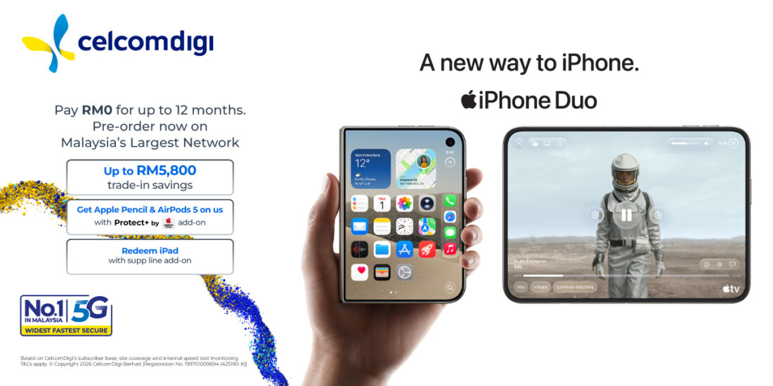 CelcomDigi iPhone Duo pre-order offers including RM0 for up to 12 months and up to RM5,800 trade-in savings