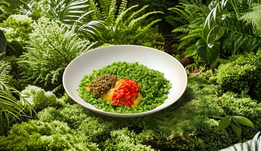 Charred Chilli Chicken with Scallion Oil at Xiang Xiang Hunan Cuisine