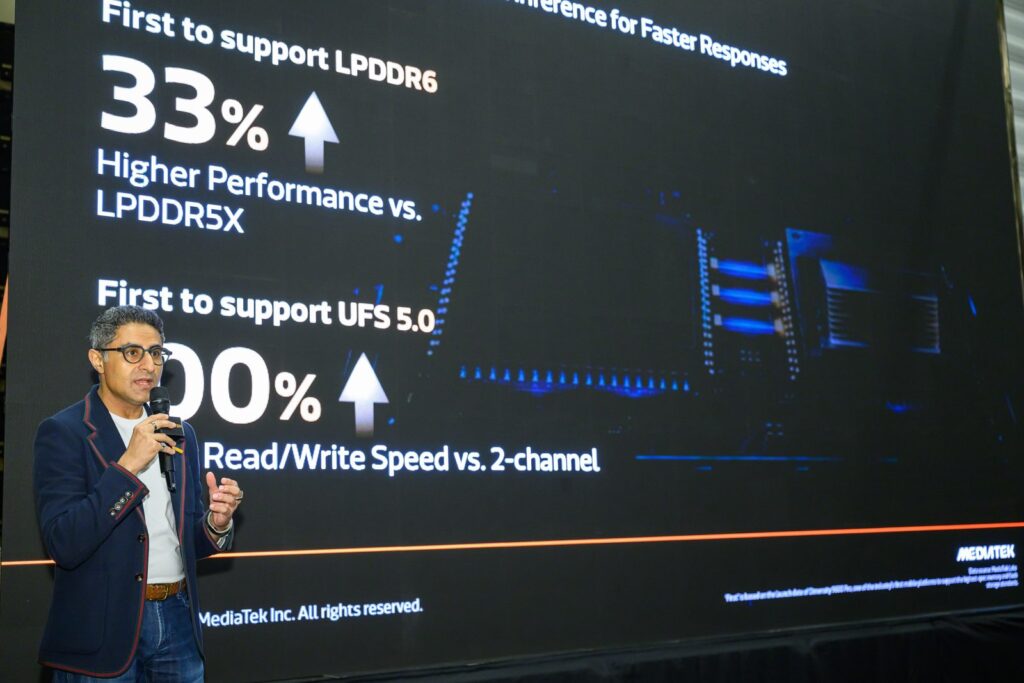 MediaTek Dimensity 9600 Pro LPDDR6 and UFS 5.0 support slide