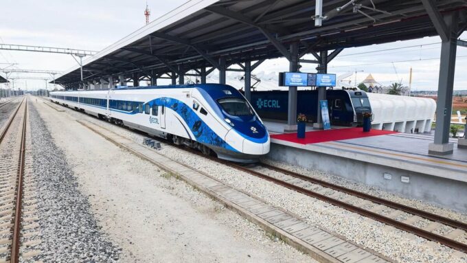 ECRL train at station platform ahead of ECRL fares launch