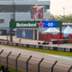F1 Malaysia 2026 race action at Sepang International Circuit with Heineken 0.0 trackside signage