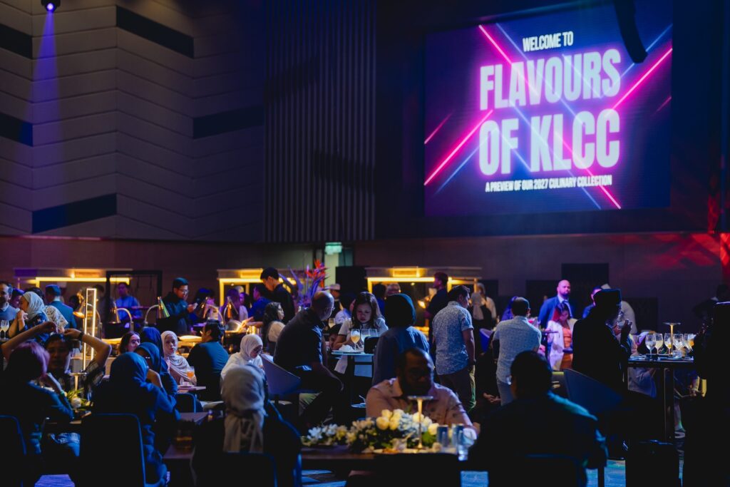 Flavours of KLCC 2027 welcome screen at Kuala Lumpur Convention Centre