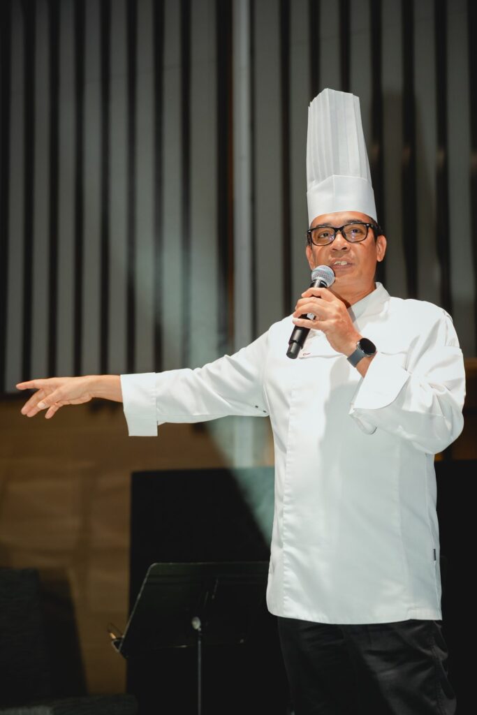 Executive Chef Hisham Jaafar speaking at Flavours of KLCC