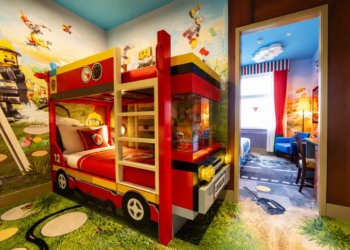 Separate kids sleeping area in LEGOLAND Malaysia LEGO CITY rooms