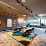 Fun Room 1 at Moxy Putrajaya in a U-shape meeting setup with a high table by the window