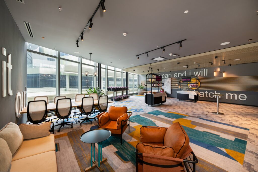 Fun Room 4 DIY hub at Moxy Putrajaya with the Molulu Dress-Up Corner and mocktail station