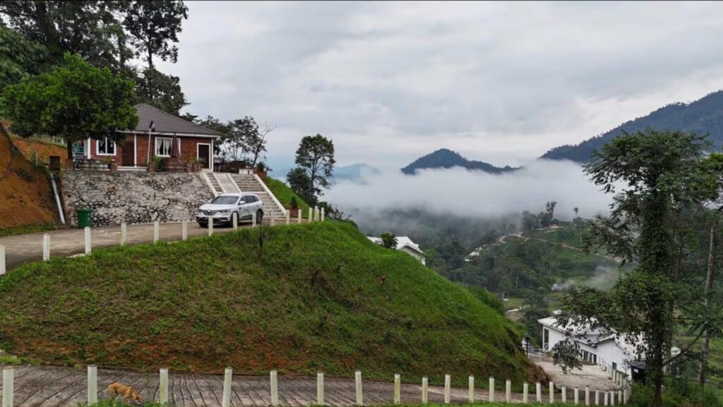 The Red Brick House on the Lurau Hills overlooking the misty Bentong highlands