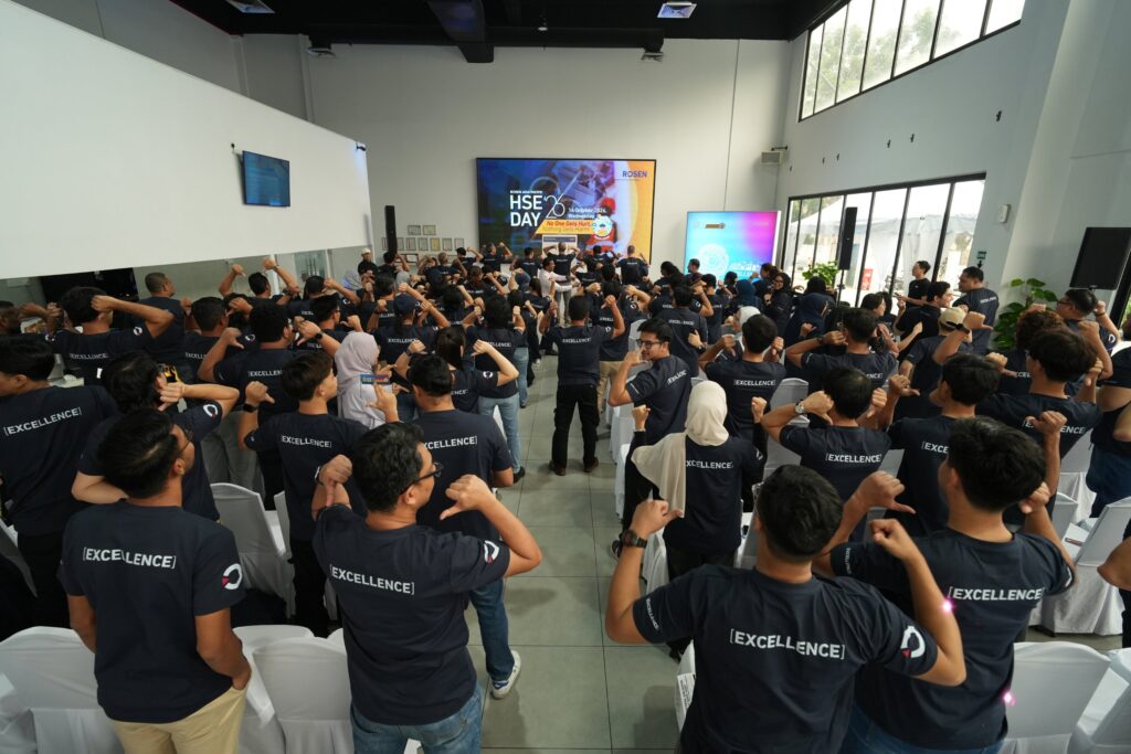 ROSEN Asia Pacific staff wearing HSE Excellence T-shirts at HSE Day 2026